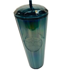 Starbucks Tumbler Ocean Kaleidoscope‎ Venti 24OZ Iridescent Blue